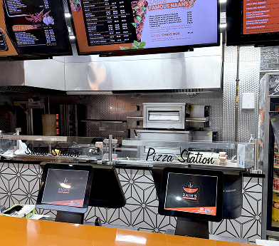 Mealzo takeaway EPOS system inside Zain Curry House