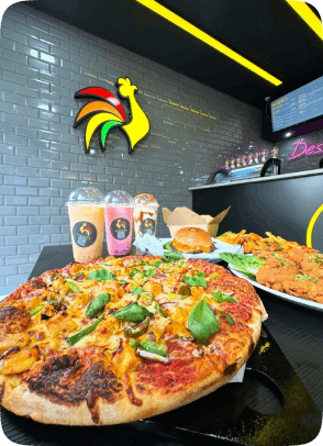 Lamegos fast foods on a table ready for delivery