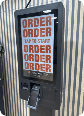 Mealzo self-ordering kiosk inside Central fish and chips in Kinross