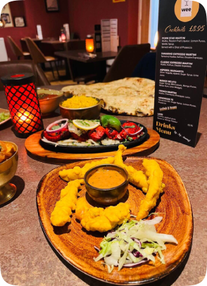 Wee Gurkha Indian restaurant foods on the table