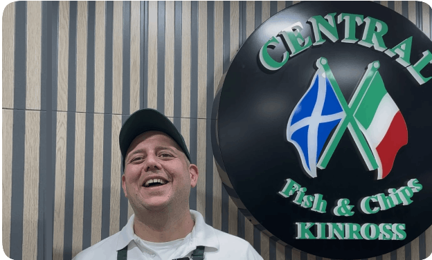 Mealzo partner, Central fish and Chips Takeaway's owner is happy