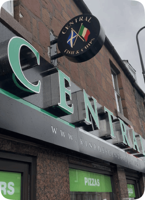 Central fish and chips takeaway in Kinross