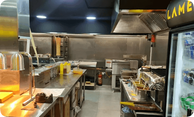 Mealzo's digital menu boards at the Giulio's fish and chips takeaway Falkirk