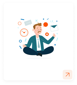 Person meditating to represent easy setup and support